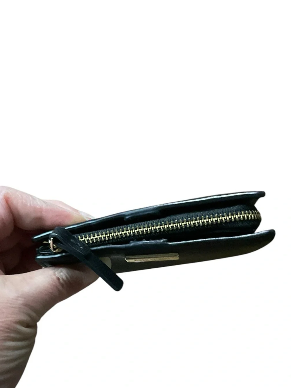 kate spade Laurel Way Small Shawn Wallet in Black Saffiano Textured Leather